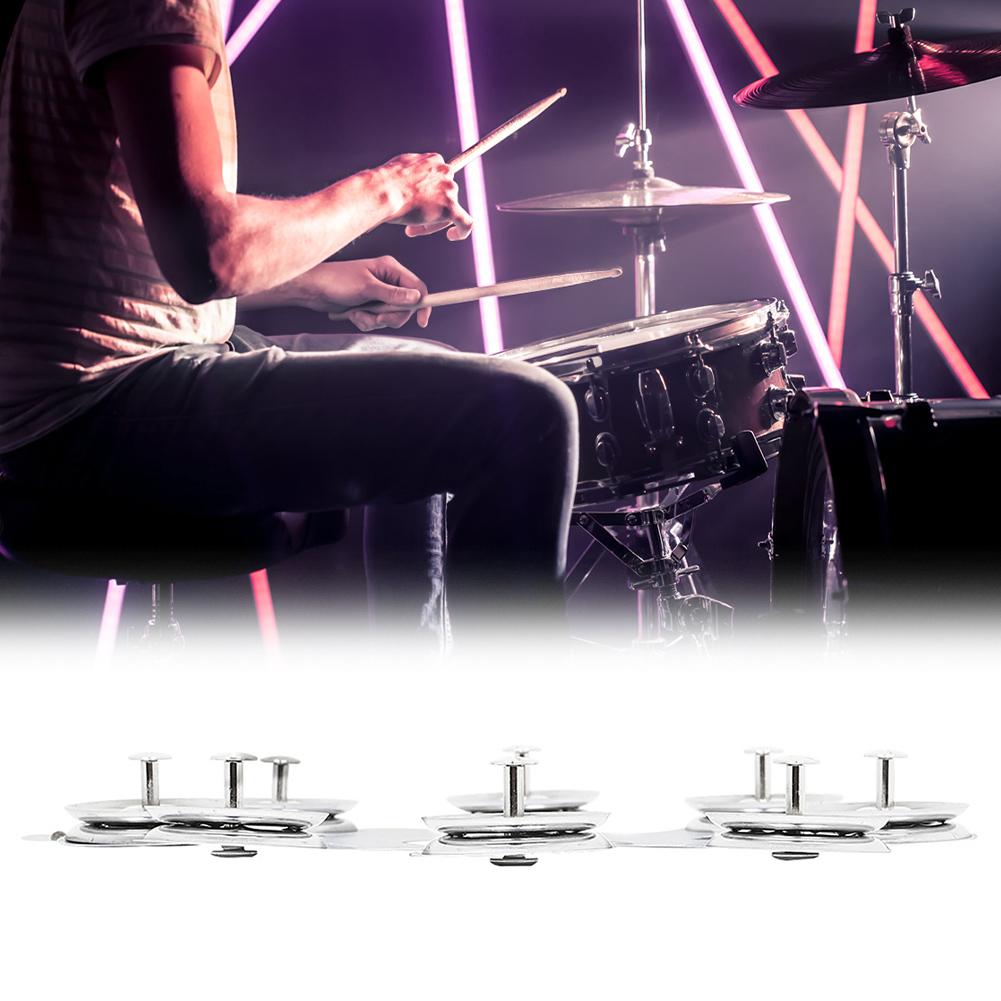 Becken Ring Glocke Verschleißfest Tamburin Hi-Hat Edelstahl Silikon Tamburinringe Schlagzeug Perkussionszubehör