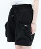 WAIKEI Nylon String Pocket Elastic Waist Shorts Black