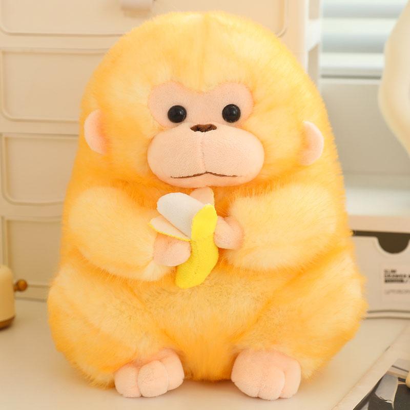 23/30/40CM Lovely Fairy Golden Monkey Plush Toys Kawaii Monkey Holding Banana Dolls Stuffed Soft Animal Pillow for Birthday Gift