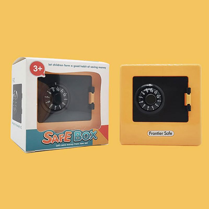 

Mini Bank Money Box Retro Atm Rotating Password Cash Coins Saving Box Bank Safe Box Automatic Deposit Banknote Christmas Gift жёлтый