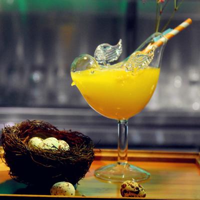 300 ml Cocktailglas im Vogel-Stil für Nachtclubs, angeregtes Glasgeschirr, spezielles Mischen von Weinkelch, molekularer Kaltgetränkebecher, Fruchtsorbetbecher