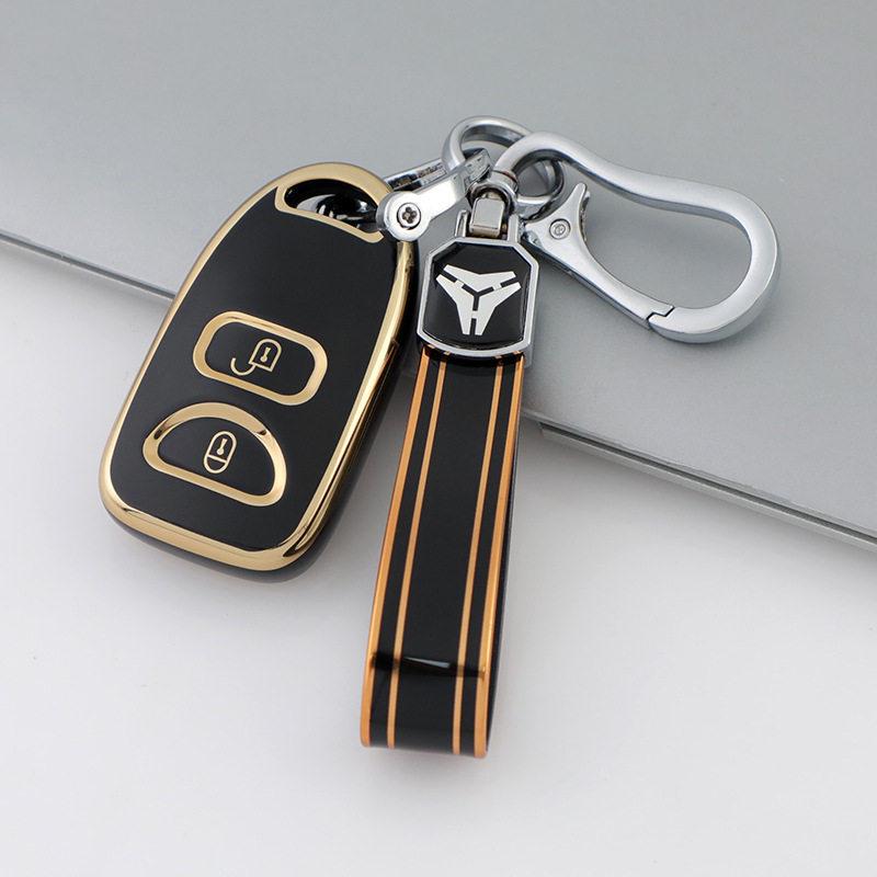 Gold Edged Car Key Case for New Kia Models