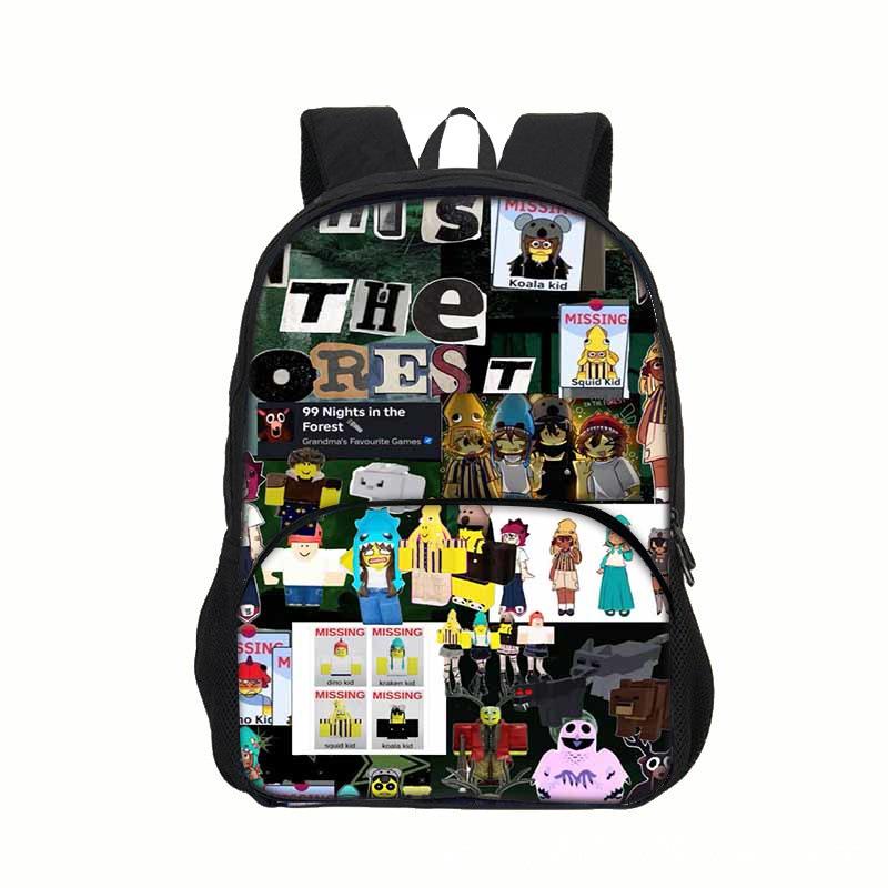 99 Nights In the Forest Children's Game-themed Backpack with Pockets 7330