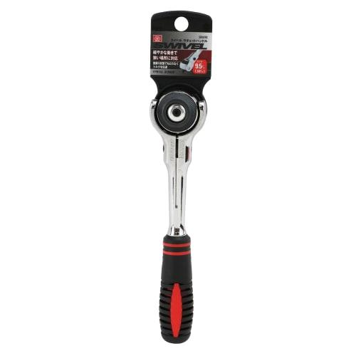 SK11 (SK11) Alça de catraca giratória Ângulo de acionamento 9,5 mm Engrenagem de rosca SRH3FRS 72 de 3/8 pol. Comprimento total 150 mm