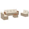 VidaXL Garden Lounge Set with Cushions 9 Pcs, Patio Sofas, Furniture Set, Outdoor Terrace Furniture, Beige 3259979