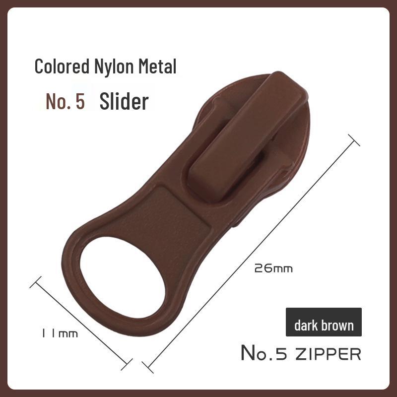Nylon & Metal Zipper Pull for Jackets and Bags (No. 3 & No. 5)