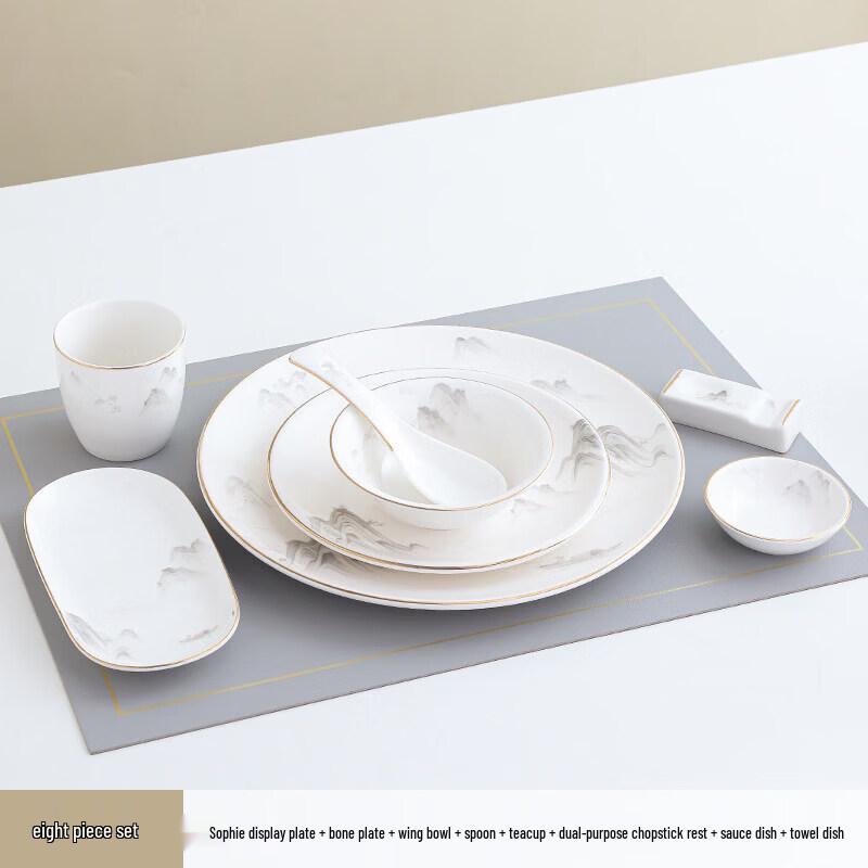 Cloud Mist Mountains Ceramic Dinnerware Set