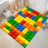 Colorful Interlocking Brick Pattern Rug Design Non-slip Rug Suitable for Living Room and Bedroom Sofas