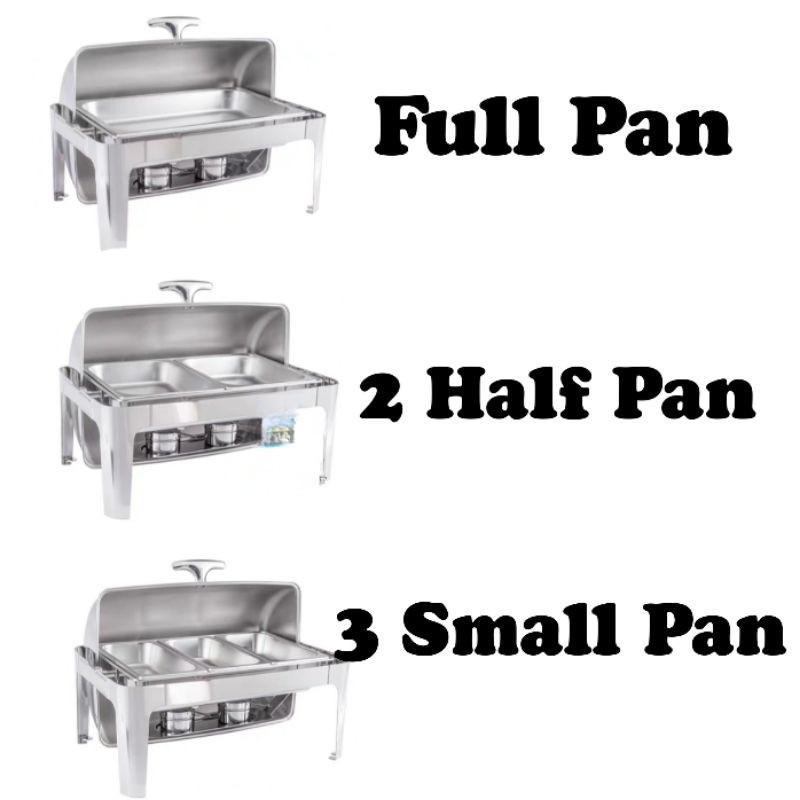 9L Roll Top Chafing Dish Buffet Set Food Pan Food Tray Warmer Serving Tray