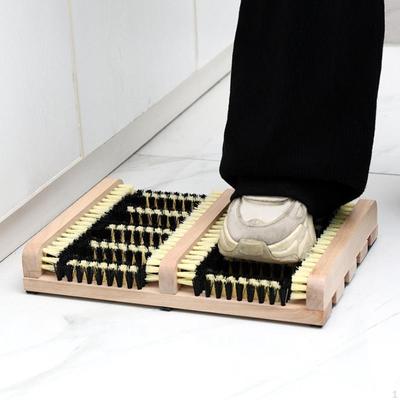 Shoe Polisher Boot Brush Sturdy Wooden Home Foot Scrubber Tool for Snowshoes Courtyard