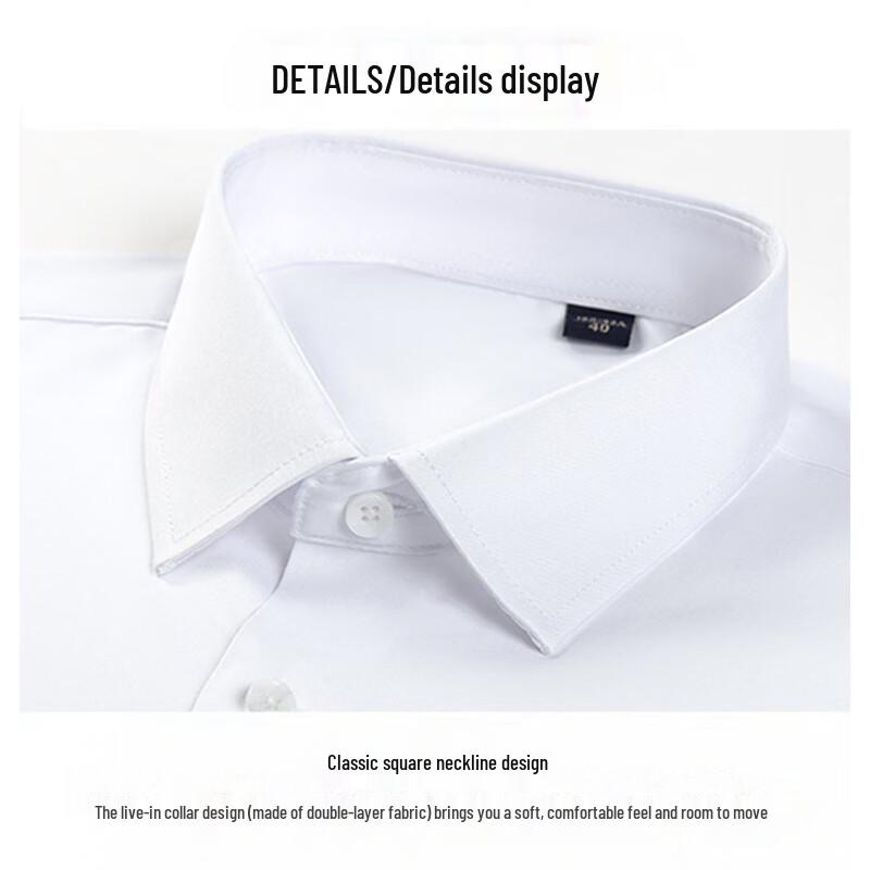 ROMON Men's Silk Blend Short-Sleeve Business Shirt
