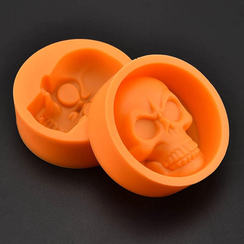 3D Skull Silicone Cake Mold for Halloween Party Chocolate Candy DIY Baking Tool Pastry Decoration