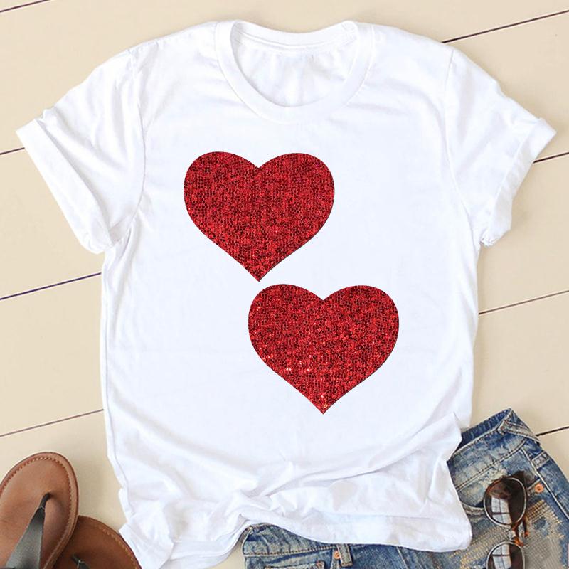 Women Avocado Love Sweet 90s Short Sleeve Graphic Tee T-shirts Female Ladies Fashion Casual Clothing Summer Tshirt Clothes Y2K