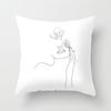 Abstrakte minimalistische Linien Kissenbezug verschiedene weibliche Pose Skizze Kissenhülle Schlafzimmer Sofa Auto Dekoration Quadratisch