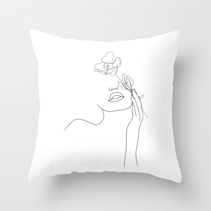 Abstrakte minimalistische Linien Kissenbezug verschiedene weibliche Pose Skizze Kissenhülle Schlafzimmer Sofa Auto Dekoration Quadratisch