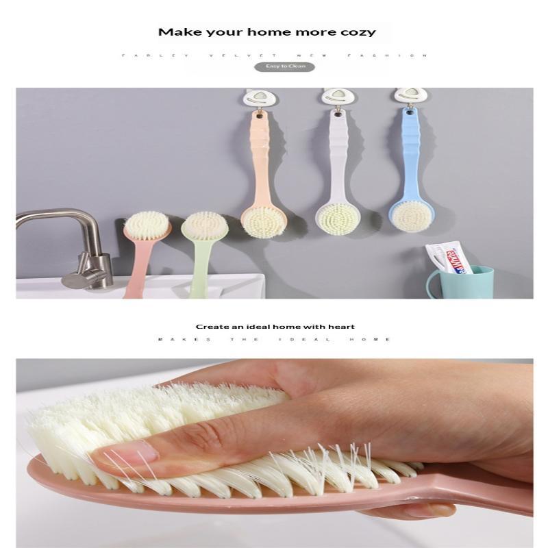 Long Handle Bath Shower Brush Non-slip Grip Soft Massage Bristles for Deep Cleansing Back Skin Bathroom Use
