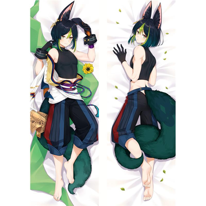 Genshin Impact Tighnari Cosplay îmbrățișat față de pernă Dakimakura Husă Tighnari Costume Otaku Husă de pernă