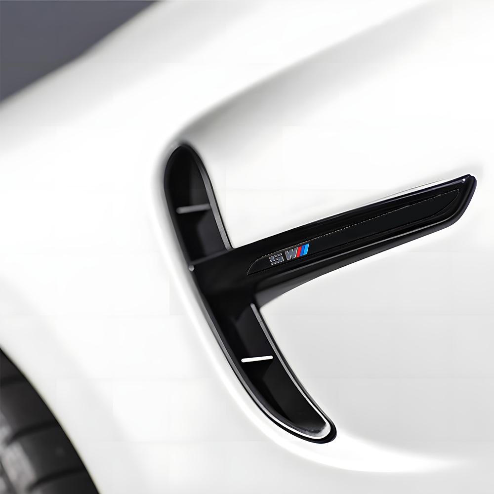2 PIÈCES ABS M3 M5 Emblème Autocollants de Voiture Garniture de Carrosserie Décalcomanie Badge Décoration Extérieure Accessoires Pour BMW M Performance F01 F20 F10 E60 E46 X5
