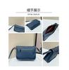 Women's Full-Grain Leather Crossbody Handbag - Lightweight Small Square Phe Bag City Strolling Stylish Everyday Purse