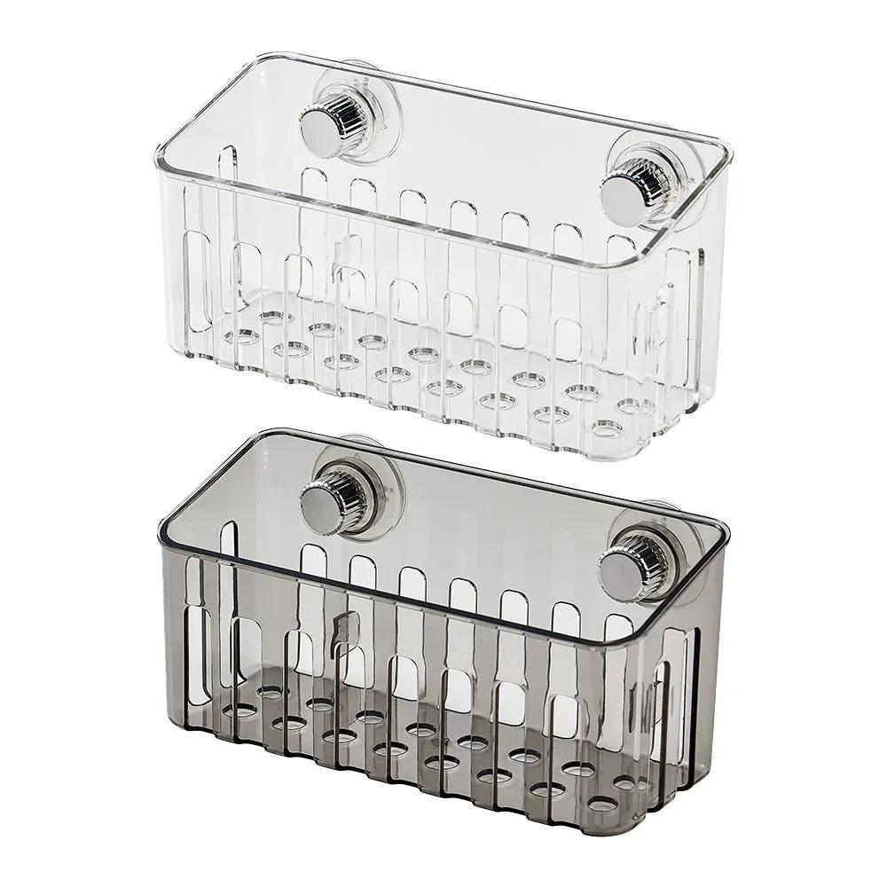 Multi Functional Bathroom Suction Cup Corner Shelf Rotating Sponge Holder  Kitchen Supplies