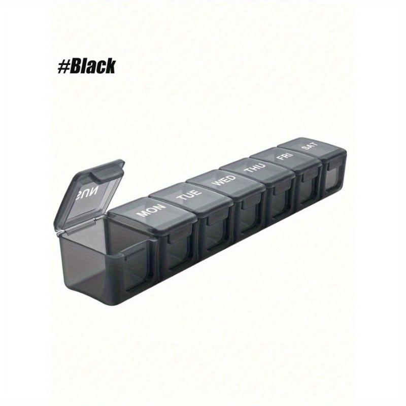 

Weekly Pill Organizer, 7 Day Large Pill Box, Extra Large Daily Medication Organizer, Travel Pill Container, Pill Holder чёрный