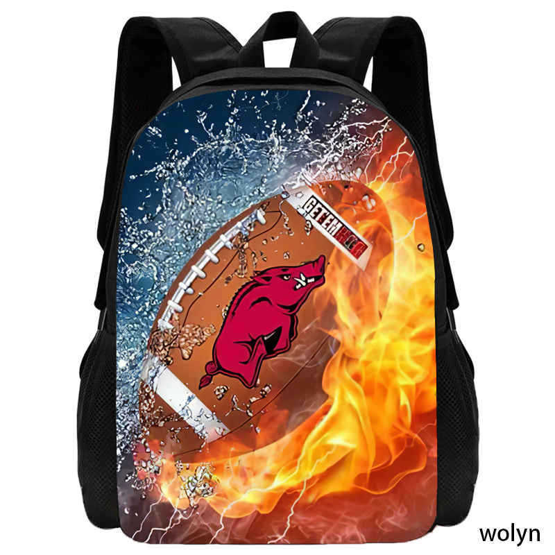 Football Rugby Pattern Simple Cute Backpack Student School Bag Computer Backpack