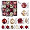 6cm Electroplated Shiny Irregular Christmas Tree Ball Set