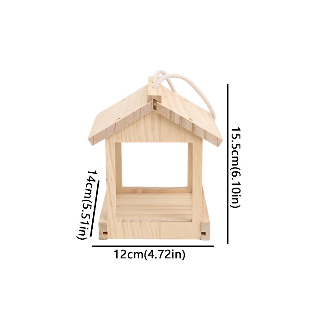 Rustic Hummingbird Feeders Wooden Hanging Birdhouse Pet Supplies Open Bird Feeder  Balcony