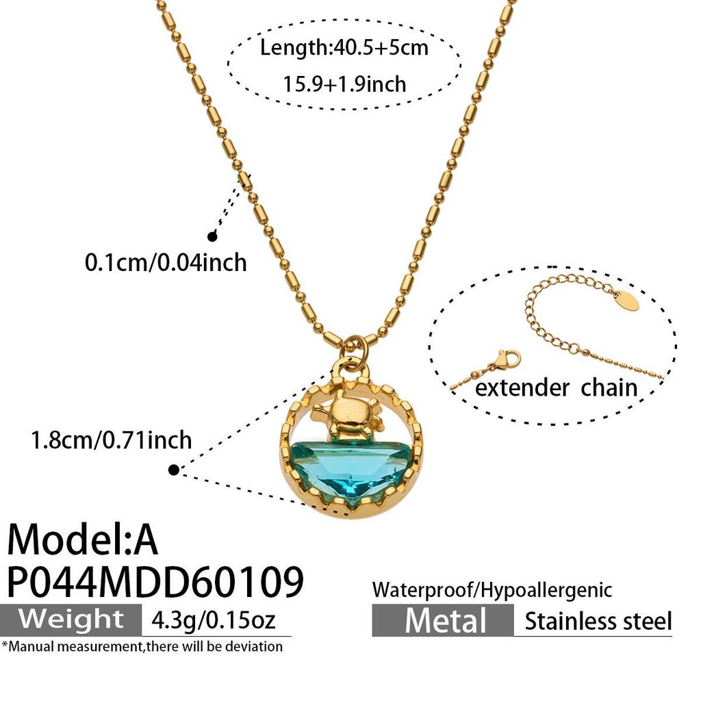 Ocean Series: 18K Gold-Plated Whale & Starfish Pendant Necklace.