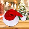 Warme Weihnachtsmannmütze Verdicken Plüsch für Feiertagskomfort Futter Weihnachten Neujahr Symbolmützen mit weißer Krempe