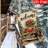 Single Piece of a Christmas-Themed Garden Flag Featuring a Winter Truck Design, Measuring , Suitable for Home And Outdoor Decoration