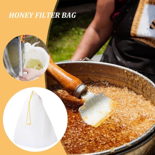 2-Piece Fine Mesh Strainer Bag Set, 49x56cm, Fine Mesh Nylon Filter Bags, Solid-Liquid Separation, Washable and Reusable, Heat-Resistant, Drawstring F