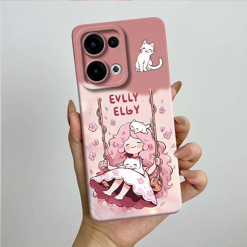 For OPPO Reno 13 CPH2689 Reno13 Phone Case Soft Silicone Funda Sweet Painted Fashion Cartoon Bumper Coque Printed Back Cover