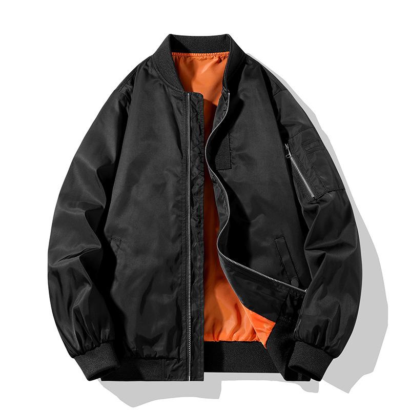 Retro Jacket Stand Collar Pilot Loose Casual Baseball Uniform Jacket Spring Autumn