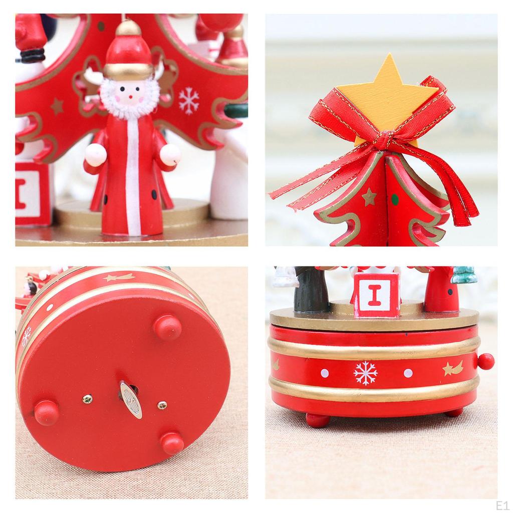 Creative Music Box Rotating Wooden Musical Carousel Decoration