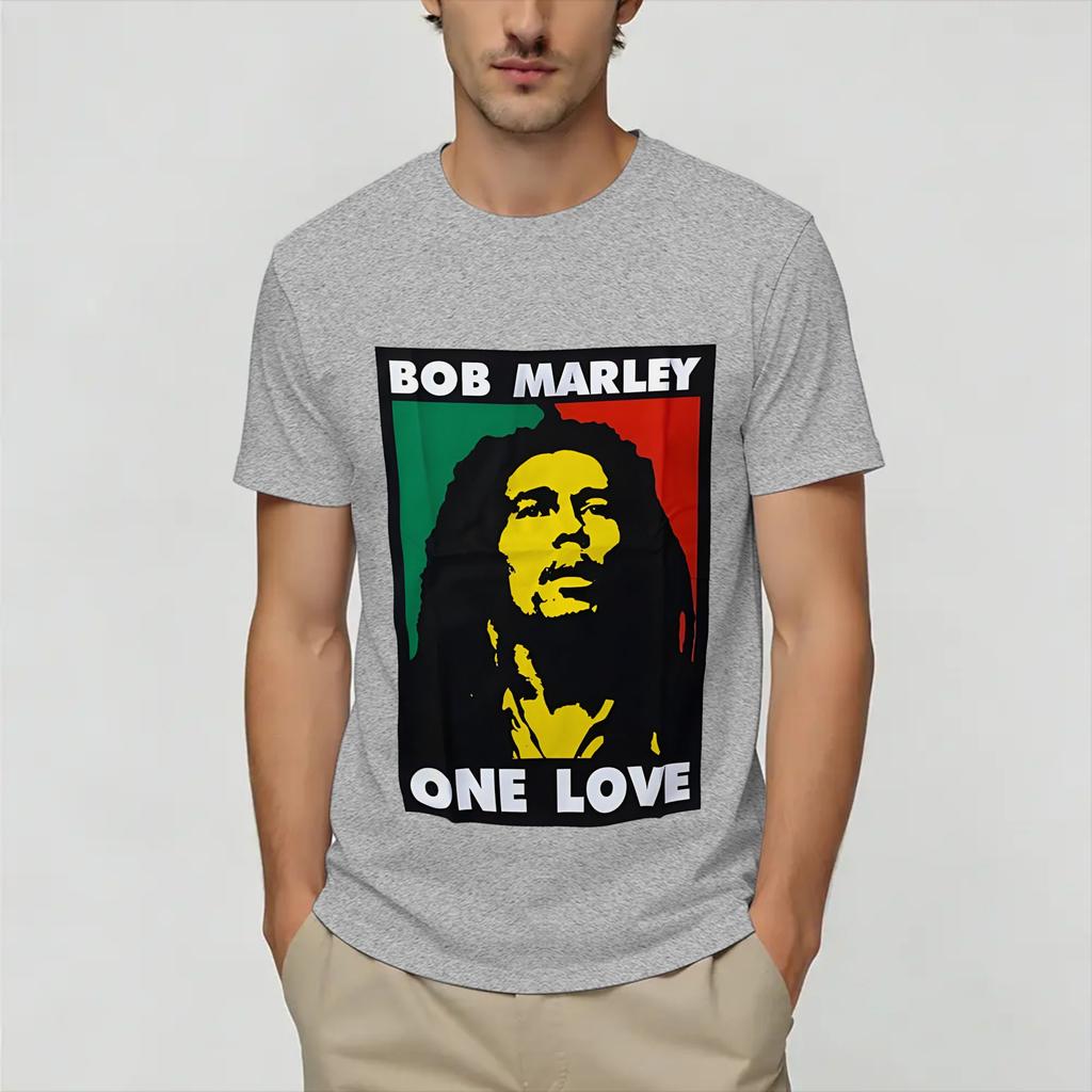 Bob Marleys T Shirt Beach 100 Cotton Tshirts For Unisex Leisure Casual Tshirt Short Sleeve Y2k Fun Tops