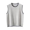 Women's Early Autumn Cashmere Knit Vest - Round Neck Sleeveless Cardigan Pullover