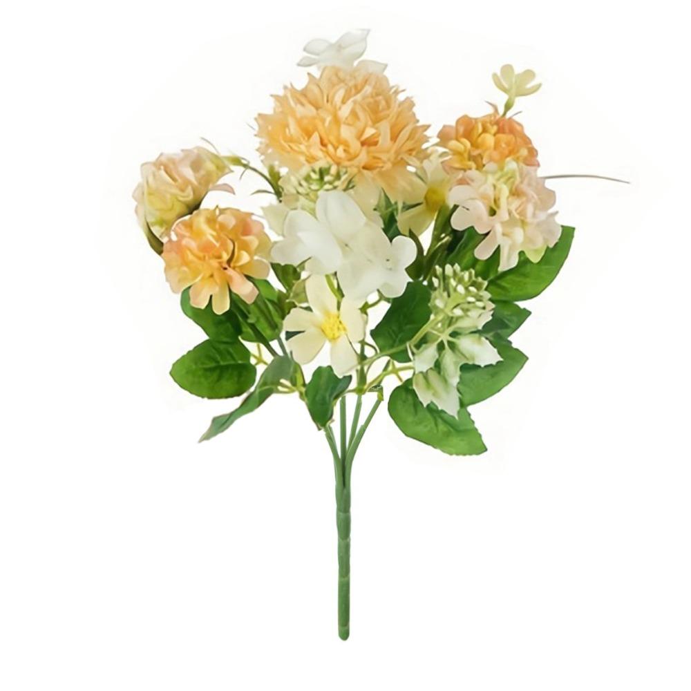 

Fashion Silk Artificial Flowers DIY High Quality Bride Bouquets Handmade Hydrangea Home жёлтый