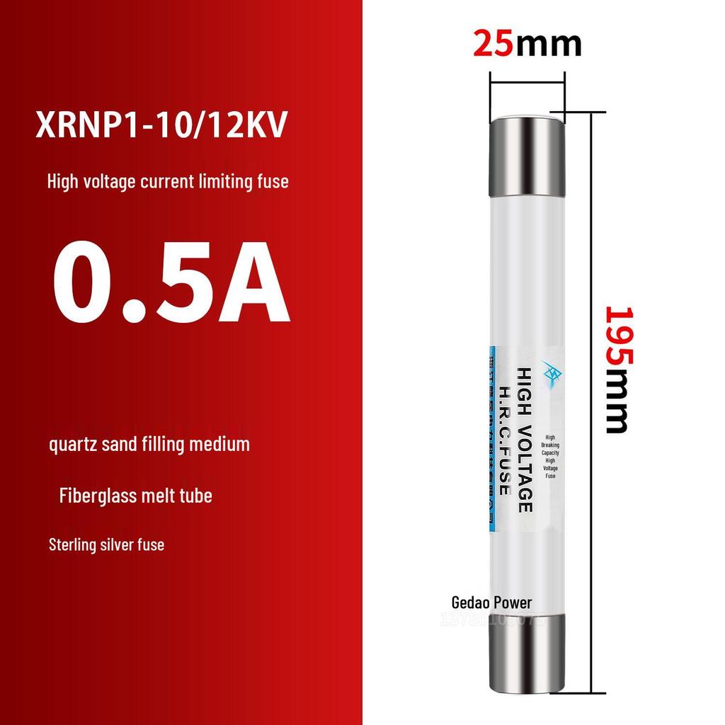 High-Voltage XRNP1-10/12KV Fuse: Current-Limiting & High Breaking Capacity PT Fuse Tube