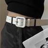 White Dress Elegant With Unique Belt Decoration In Simple Modern Style Women For