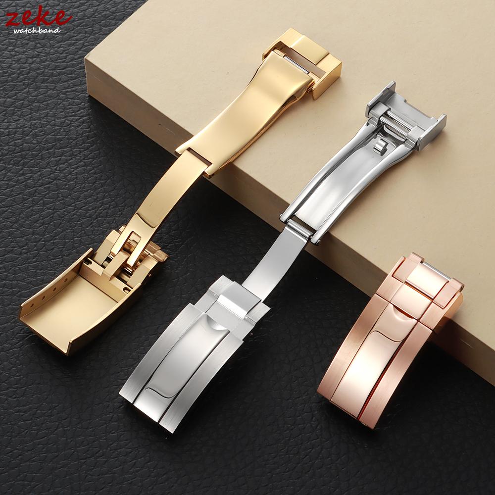 Luxury Watch Buckle for Rolex DAYTONA SUBMARINER GMT Watch Band Clasp Stainless Steel Fine-tuning Pull Button 9X16mm Buckles