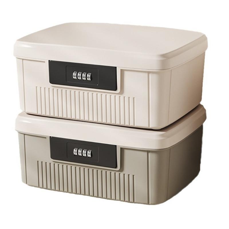 Multipurpose Locking Storage Box with Removable Tray for Home School and Office Privacy Protective Organization