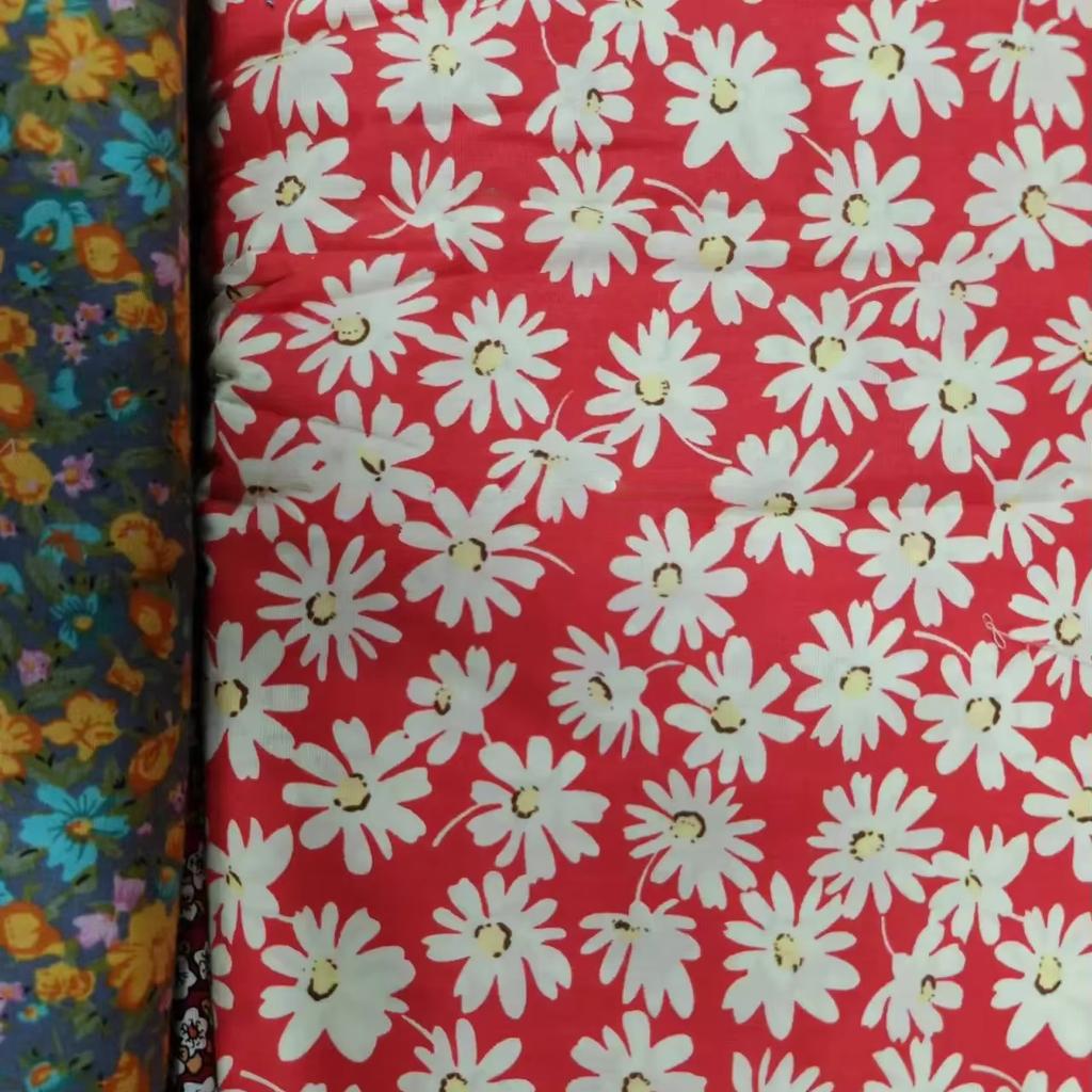 140x50cm Pastoral Floral Poplin Cotton Fabric DIY Children's Wear Make Bedding Quilt Decoration Home Sewing Cloth Clearance