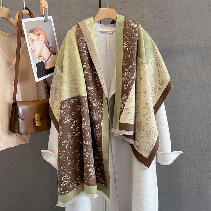 New Luxury Design Winter Cashmere Jacquard Scarves High Quality Women Thicken Wrap Shawl Ladies Pashmina Scarf Poncho Stole
