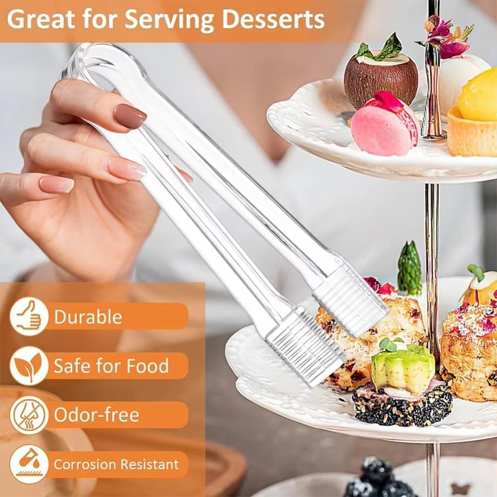 10pcs Non Slip Food Clip Transparent BBQ Clips Barware Serving Tongs  Events