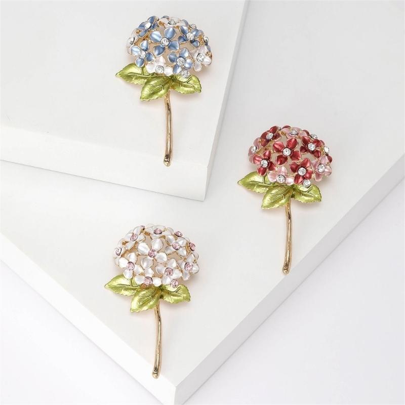 Beautifully Crafted Hydrangea Brooch Wedding Outfit Accessory To Elevate Your Look At Business and Social Event