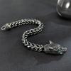 Pulsera de Hombre con Cabeza de Lobo Oscuro Estilo Europeo Americano Vintage Punk Moda Joyería Versátil Venta al por Mayor