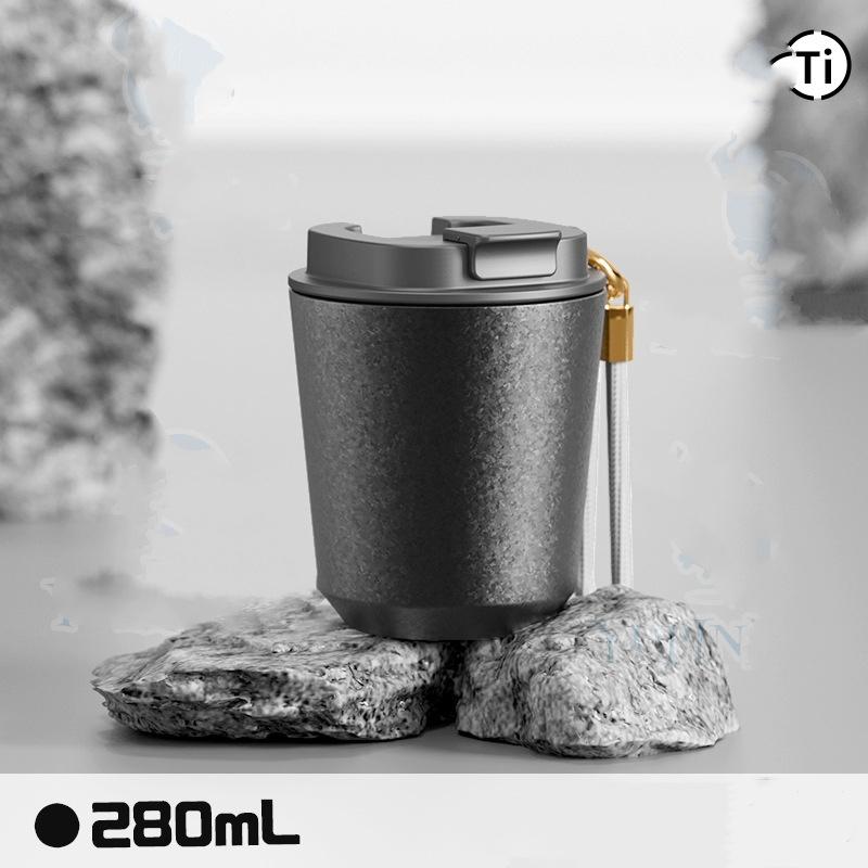Thermal Insulated Coffee Travel Mug with Lid Leakproof Titanium Liner Tumbler for Hot And Cold Drinks