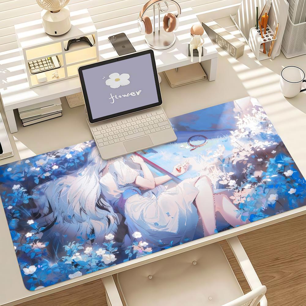 Anime Comics Ffrierens Mouse Pad Anti Slip Rubber Edge Locked Thickened Laptop Gaming Desk Mat