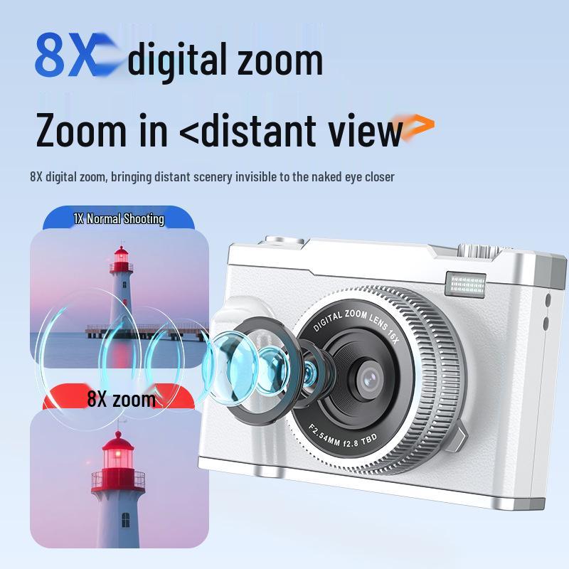 4K HD Mini Schönheits-Selfie- und Partykamera für Schüler und Kinder - Dual-Objektiv, Multifunktional